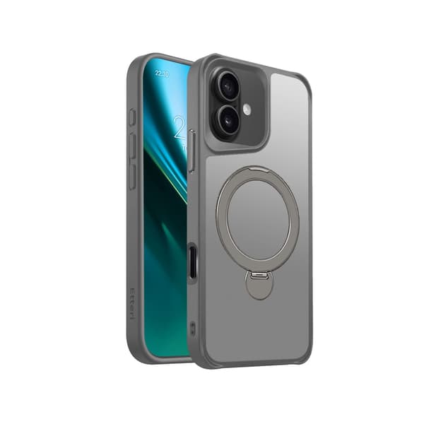 Etteri Matt Mag Ring Case for iPhone 16 6.1\" Grey
