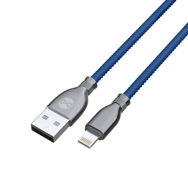 Forever Tornado-kabel USB - Lightning 1,0 m 3A marinblå blå