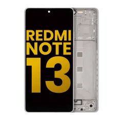OLED-enhet med ram för Xiaomi Redmi Note 13 5G (renoverad) (vit) vit