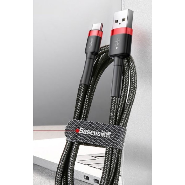 2M BASEUS USB-kabel - Type-C   röd