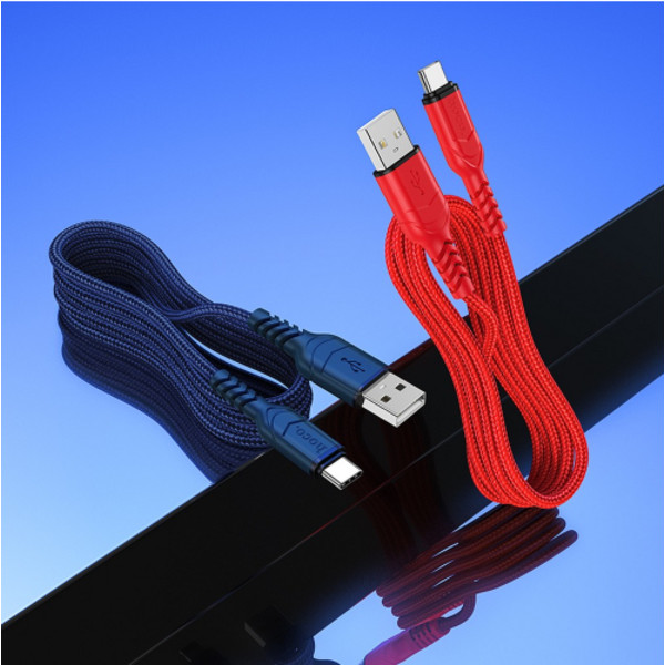 1m usb-c Böjbeständig kabel Hoco X59 röd