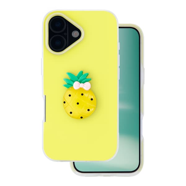 Frukt 2i1 skal för iPhone 16 gul