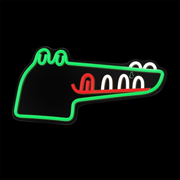 Neon PLEXI LED JURASSIC CROC grön FLNJ03 Forever Light