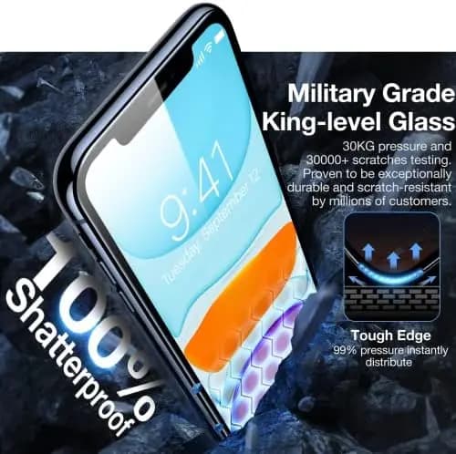 2-pack ESD extra starka heltäckande Skärmskydd för iPhone XR/11