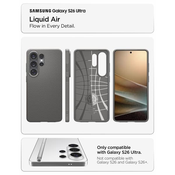SPIGEN LIQUID AIR GALAXY S26 ULTRA MARBLE GRÅ