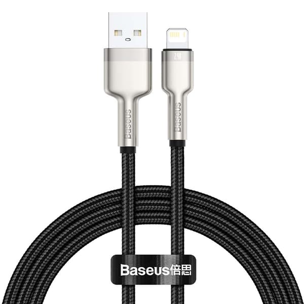 Baseus kabel Cafule Metal USB - Lightning 1,0 m 2,4A svart svart