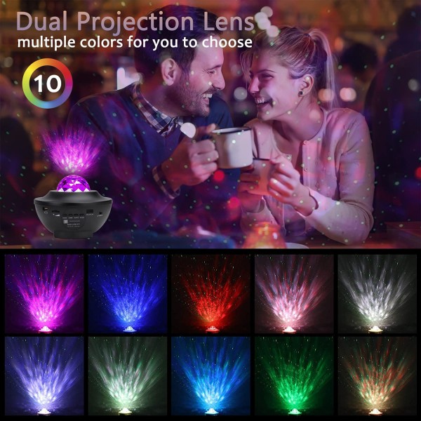 LED Star Ocean Wave projektor nattljus