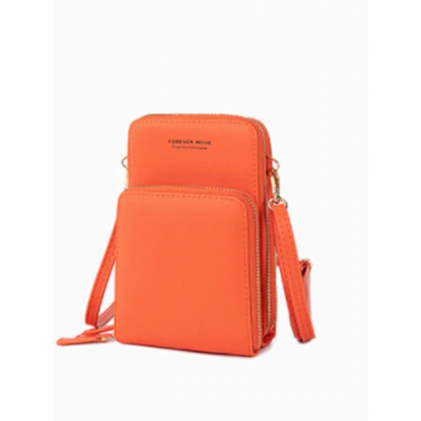 Mini Crossbody telefonväska för kvinnor orange