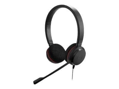 Jabra Evolve 20 UC stereo Kablet hörlurar svart