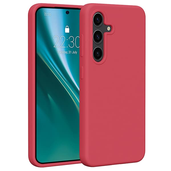 Etteri Silicone Case for Samsung Galaxy S24 Raspberry Red