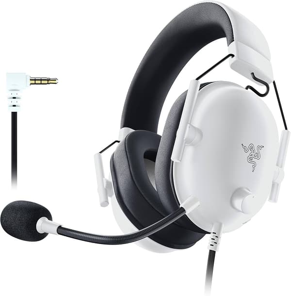 Razer BlackShark V2 X Kablet hörlurar vit