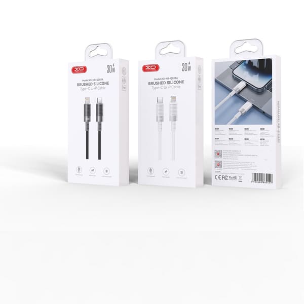 XO kabel NB-Q282A PD USB-C - Lightning 1,0m 27W vit vit