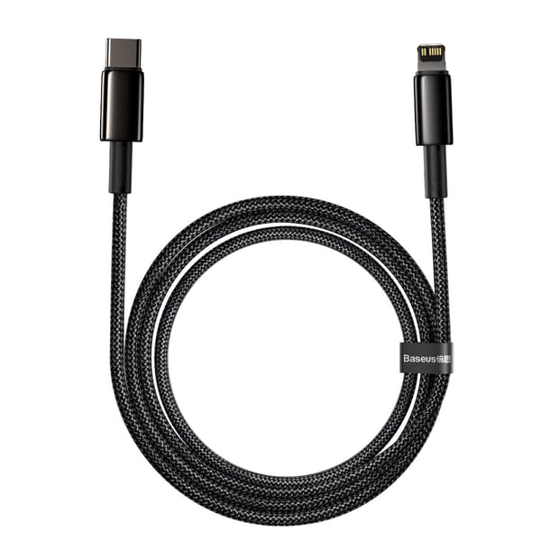 Baseus kabel Tungsten PD USB-C - Lightning 2,0 m svart 20W svart