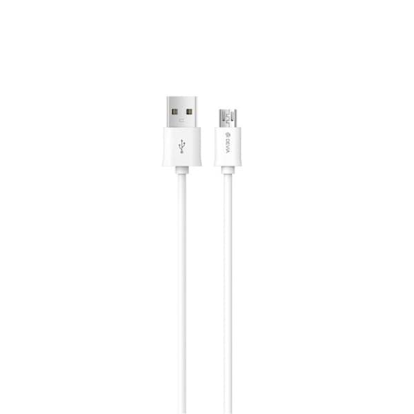 Devia-kabel Smart EC081 USB - MicroUSB 1,0 m 2,1A vit vit