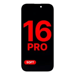 OLED-enhet kompatibel med iPhone 16 Pro (Eftermarknad Plus: Mjuk)