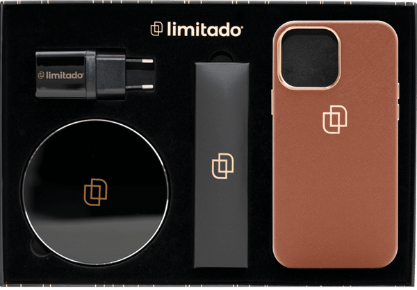 Tillbehörspaket – iPhone 12 / 12 Pro – Brun Saffiano