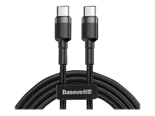Baseus Cafule USB 2.0 USB Type-C kabel 2m svart Grå