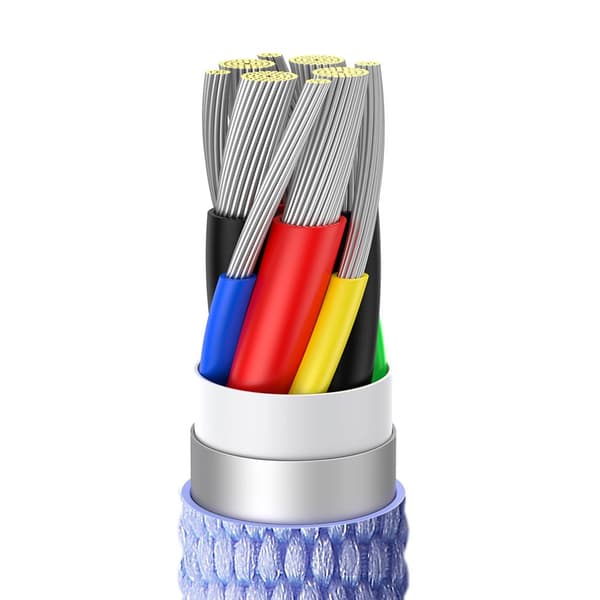 Baseus kabel Crystal Shine USB-C - USB-C 1,2 m 100W lila