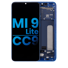 LCD-enhet med ram för Xiaomi Mi 9 Lite / CC9 (Eftermarknad: Incell) (Aurora Blue) blå