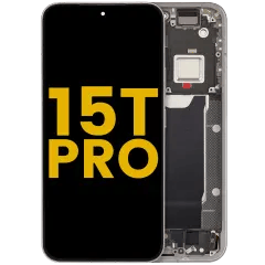 OLED-enhet med ram för Xiaomi 15T Pro (renoverad) (grå) grå