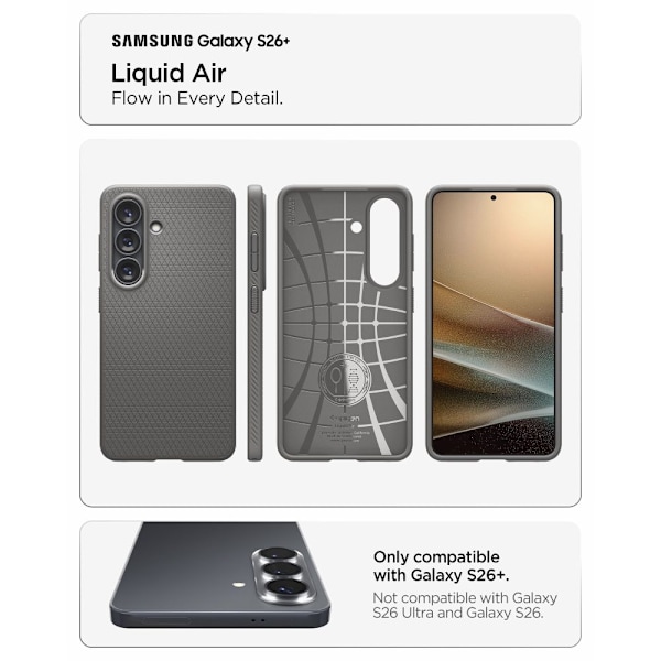 SPIGEN LIQUID AIR GALAXY S26+ PLUS MARBLE GRÅ
