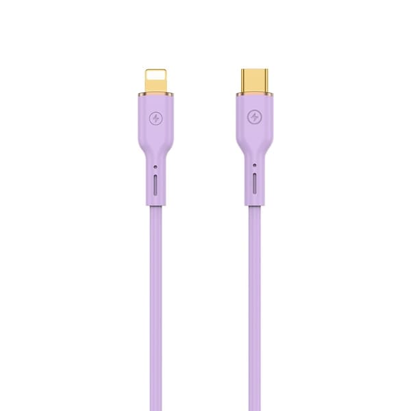 WIWU-kabel YQ01 USB-C - Lightning 30W 1,2m lila