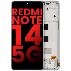 OLED-enhet med ram för Xiaomi Redmi Note 14 5G (Eftermarknad Plus) (Korallgrön)