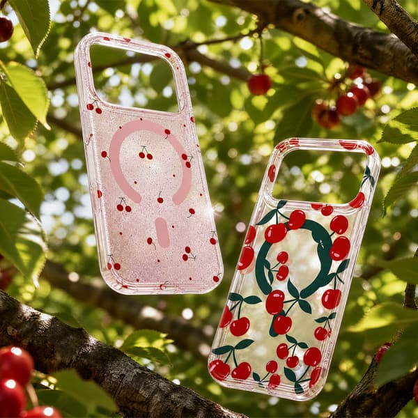 Cherry Mag-fodral för iPhone 16 Pro 6,3\" glitter
