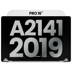 Komplett LCD-skärmmontering för MacBook Pro 16\" (A2141 / mitten av 2019) (Begagnad OEM-dragning: Klass A) (Silver) silver