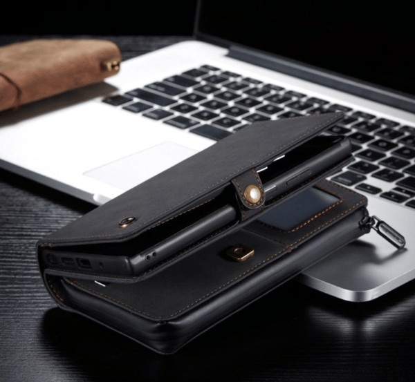 Läderfödral caseme 0018 för iphone 12 pro max svart