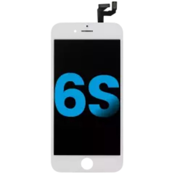 LCD-enhet med stålplatta för iPhone 6S (Eftermarknad) (Vit)