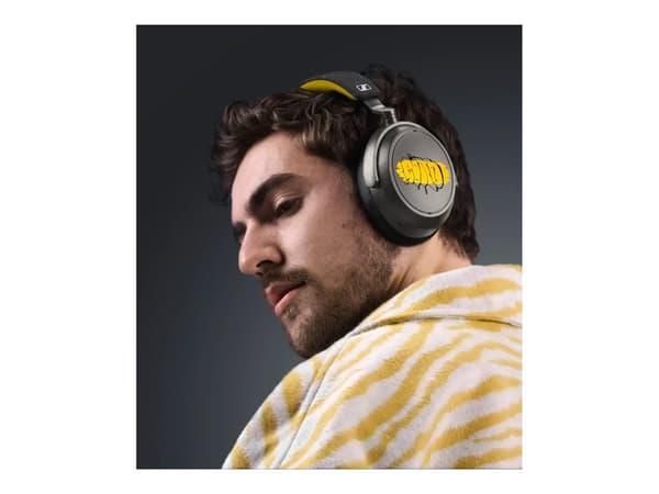 Sennheiser MOMENTUM 4 trådlös Kablet Hörlurar Grå Gul