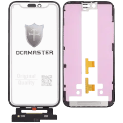 4 i 1 kort flex (digitizer touch med glas + OCA + ram förmonterad) för iPhone 15 Plus (OCA Master)