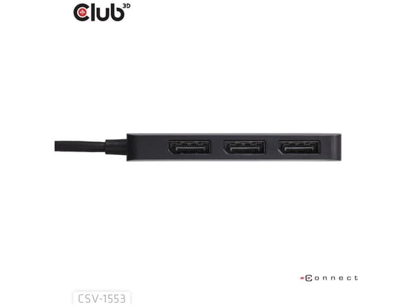 Club 3D CSV-1553 USB-C With DP-Alt mode till 3xDisplayPort videoadapter svart
