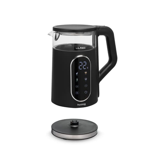 Huslog glass kettle with touch panel black 1.7L 2200W