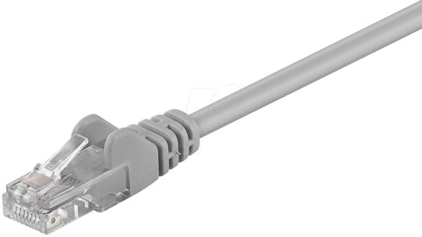 Goobay RJ45 CAT 5e U/UTP CCA 2m Grey grå
