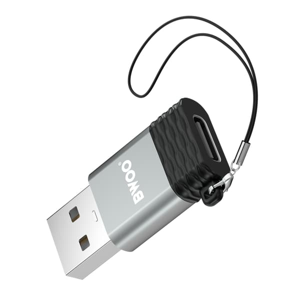 BWOO Adapter USB-C - USB Grå OTG BZ-38