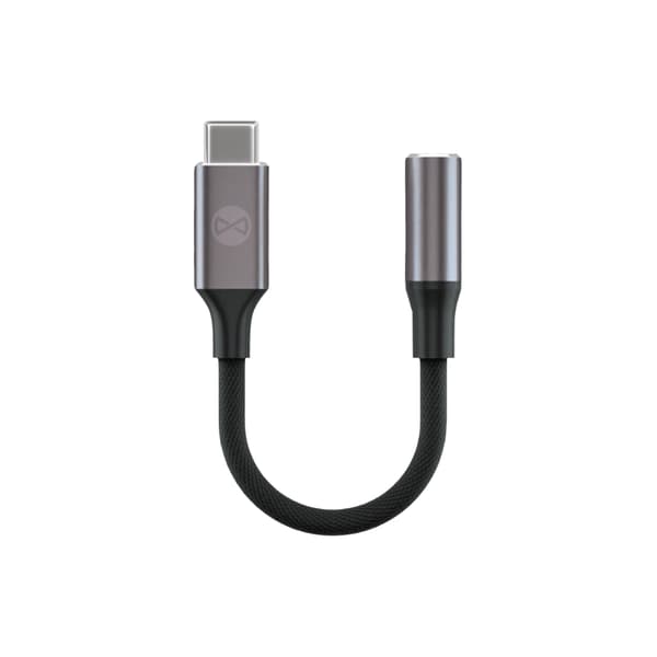 Forever adapter audio AJC-01 jack 3,5 mm - USB-C svart