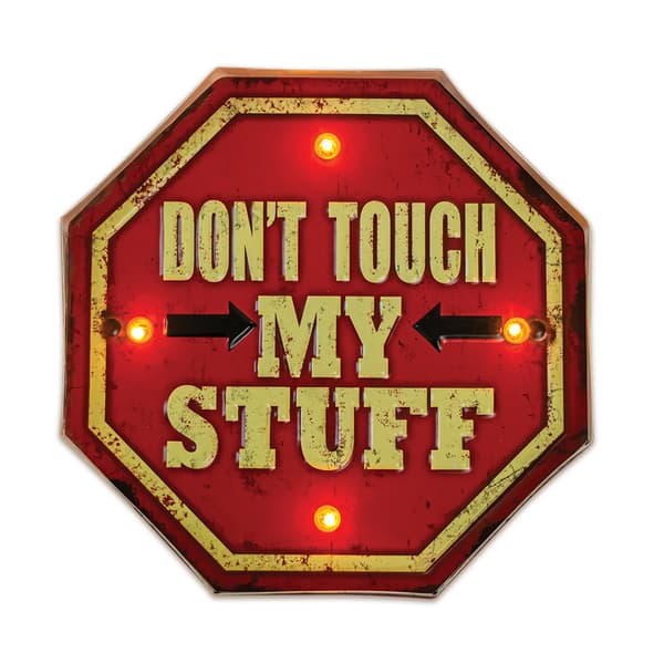RETRO Metallskylt LED Don't Touch Forever Light