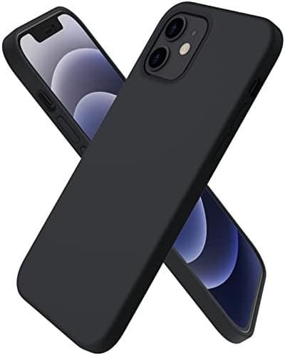 Flytande silikonskal för iPhone 16 plus svart