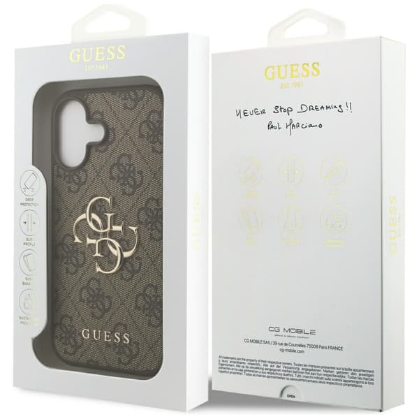 Fodral Guess 4G Big Logo för iPhone 17 brun
