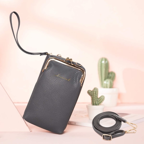 Elegant crossbody-mobiltelefonväskor|svart