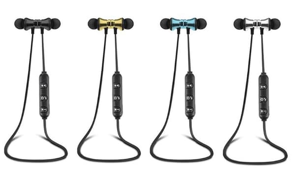 Magnetisk bluetooth hörlurar|guld