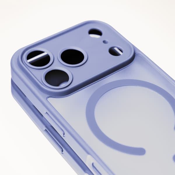Mag Matt skal för iPhone 15 Pro ljusblå camera protection blå