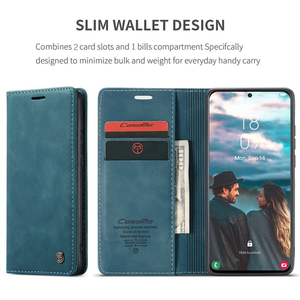 Läderfodral för Samsung S22 Ultra Grön