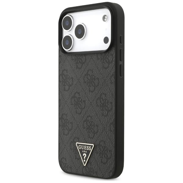 Guess 4G Strap Triangle Logo MagSafe Case for iPhone 17 Pro Max Black