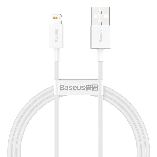 Baseus kabel Superior USB - Lightning 1,0 m 2,4A vit vit