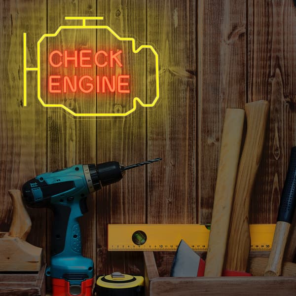 Neon PLEXI LED CHECK ENGINE gul röd NNE21 Neolia
