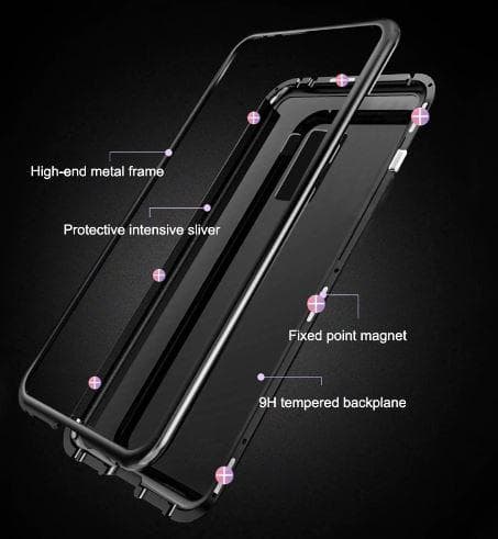 magnetisk glas bakfodra för iPhone Xs max