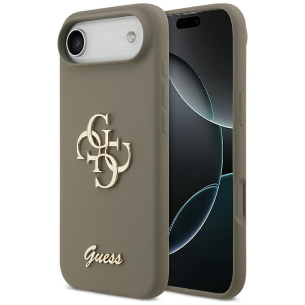 Guess Silicone Big 4G Script fodral för iPhone Air brun brun